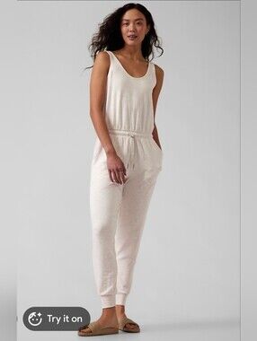 Athleta Women’s Toasted Brown Heather Balance Jogger Pant Jumpsuit Size XS